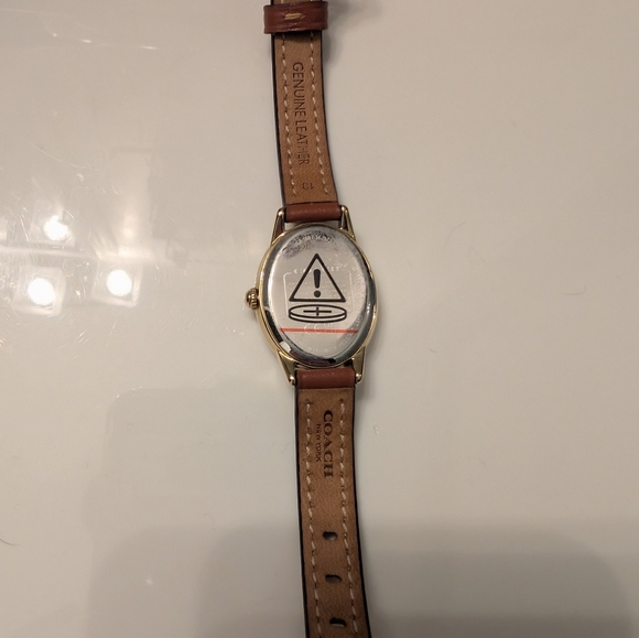 Coach Talia Brown And Gold Leather Watch - Picture 5 of 7
